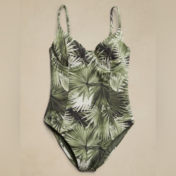 NWT! Banana Republic Onia Palm Print Isabella Swimsuit - Medium MSRP 185 - Picture 1 of 3